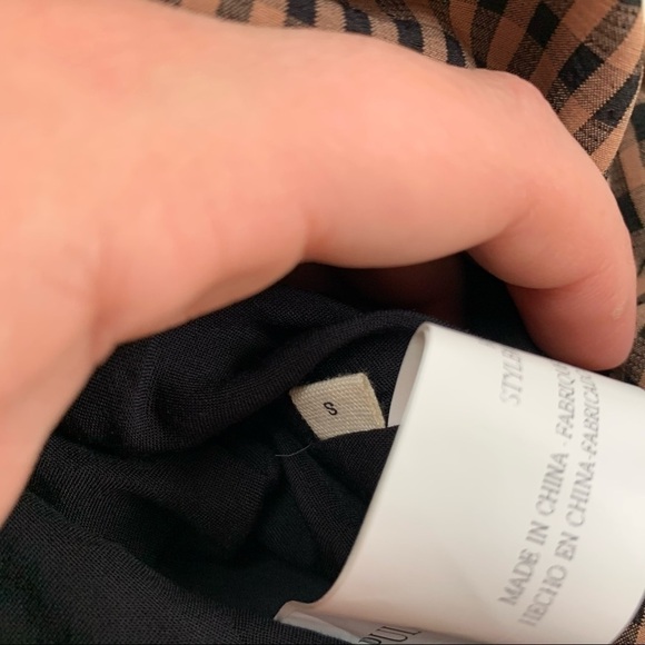 𝅺capulet‎ Ives Ruched Check Midi Skirt Brown S NWT - Picture 5 of 8